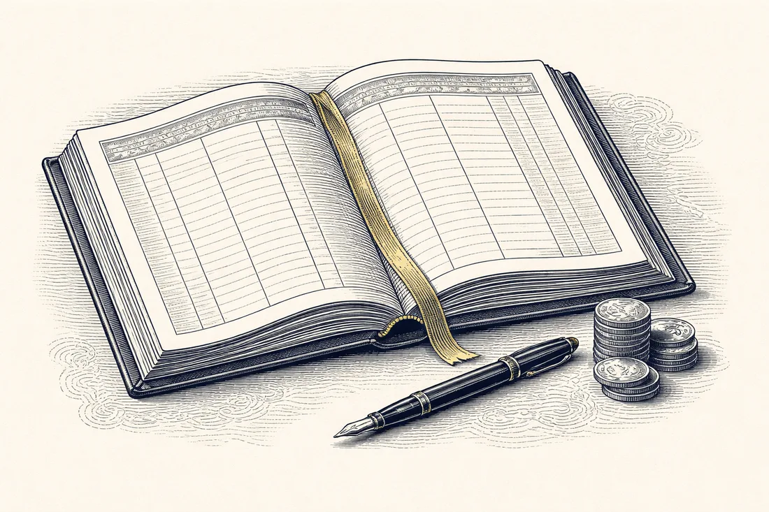 Formation + accounting bundles, engraved illustration