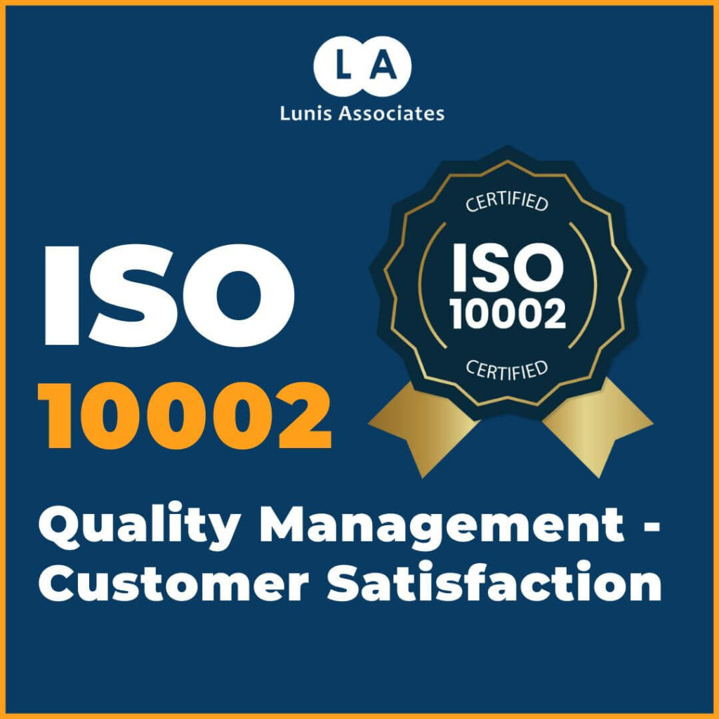 ISO 10002 - QVA CERTIFICATION - Lunis Associates